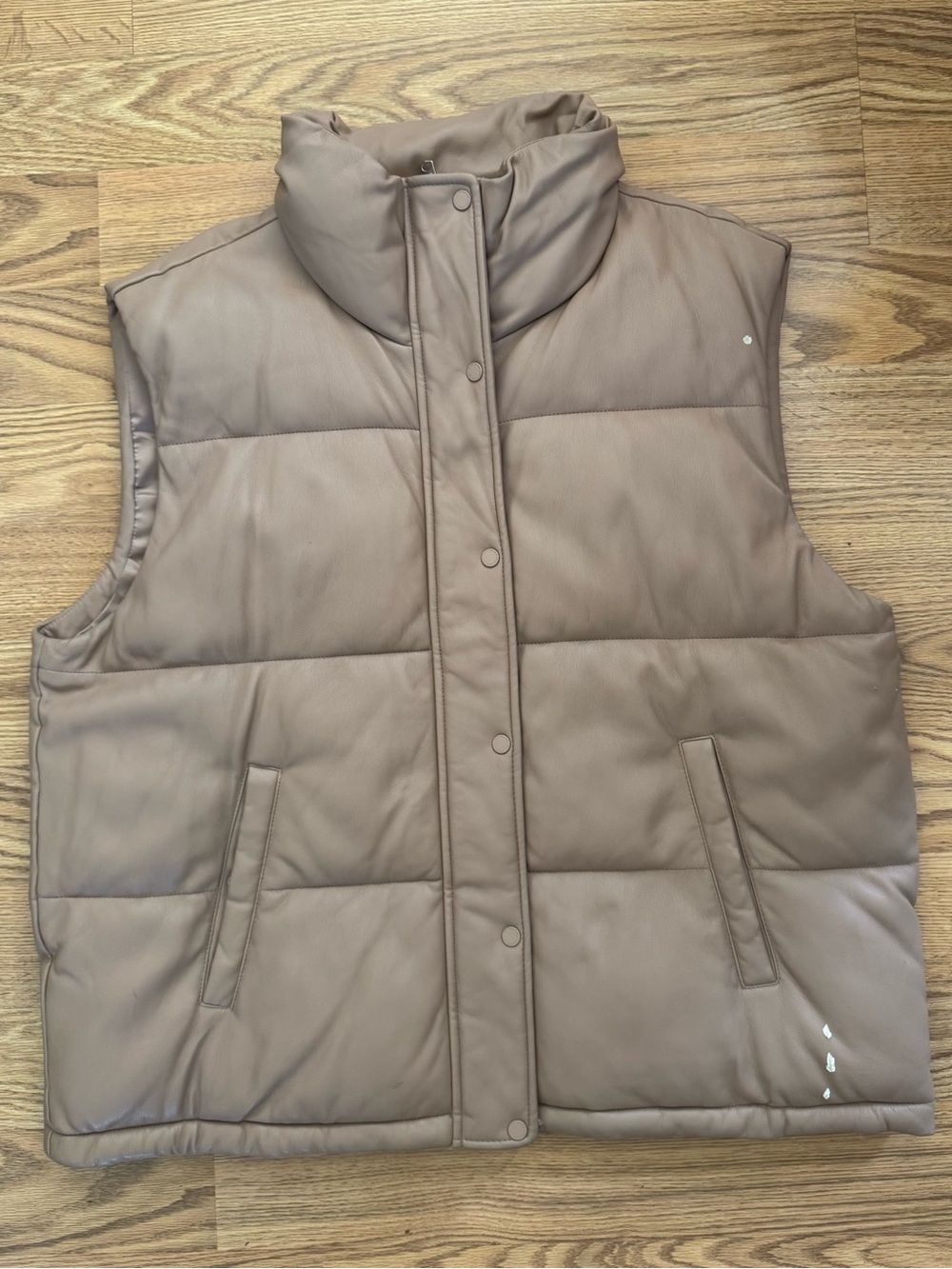 Abercrombie & Fitch Vegan Leather Puffer Vest - XL
